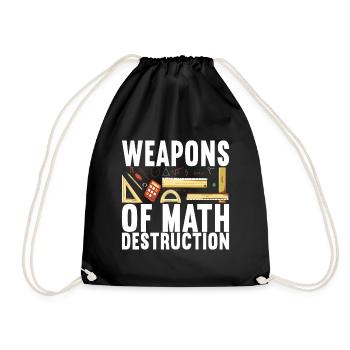 Math Math Teacher - Drawstring Bag - black - Front
