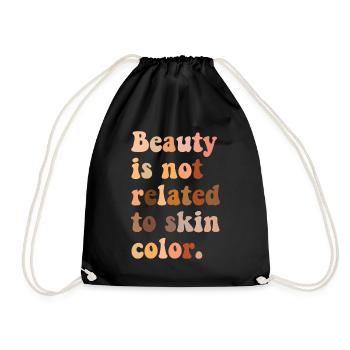 La beauté n’a rien à voir avec la couleur de la peau - Sac de sport léger - noir - Devant