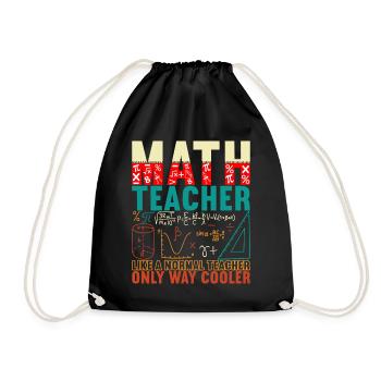 Math Math Teacher - Drawstring Bag - black - Front