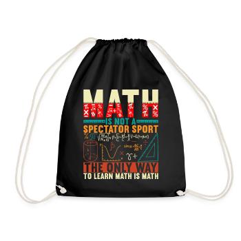 Math Math Teacher - Drawstring Bag - black - Front