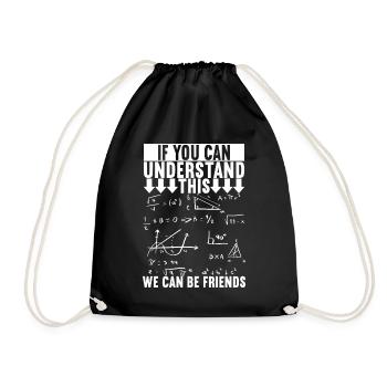 Math Math Teacher - Drawstring Bag - black - Front