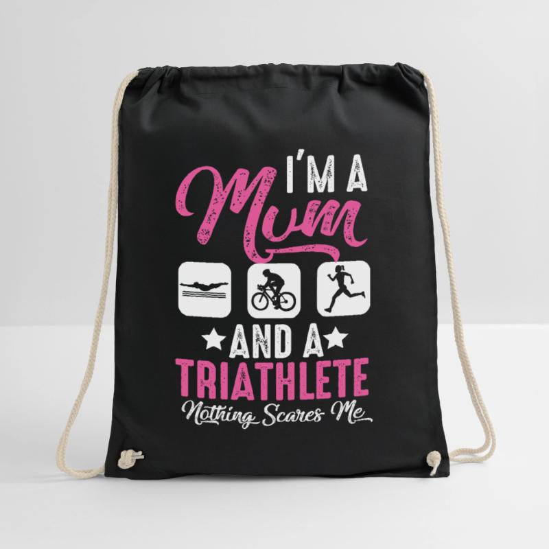 Ich Bin Eine Mutter Und Ein Triathlet Turnbeutel