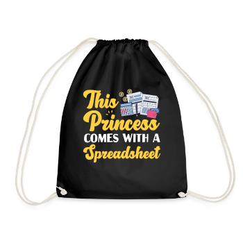 Accountant Bookkeeper Accounting - Drawstring Bag - black - Front