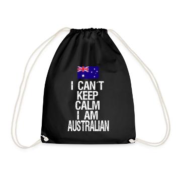 I can not Keep Calm I am Australier - Turnbeutel - Schwarz - Vorne