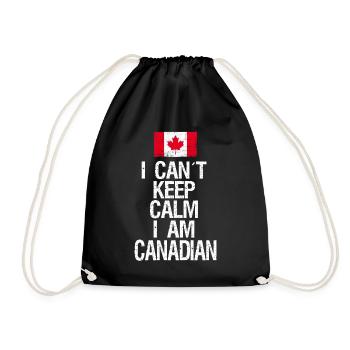 Je ne peux pas rester calme Je suis Canadien - Sac de sport léger - noir - Devant