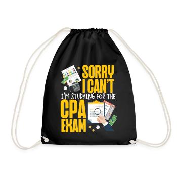 Accountant Bookkeeper Accounting - Drawstring Bag - black - Front