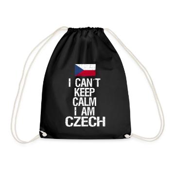 Je ne peux pas garder mon calme I au tchèque - Sac de sport léger - noir - Devant