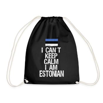 I can not Keep Calm I am Estonian - Drawstring Bag - black - Front
