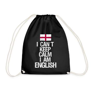 Je ne peux pas rester calme Je suis anglais - Sac de sport léger - noir - Devant