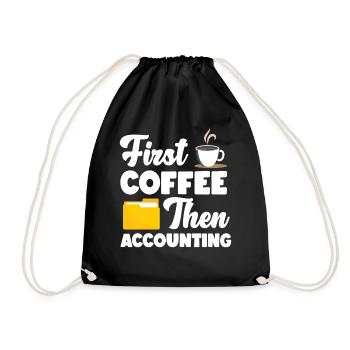 Accountant Bookkeeper Accounting - Drawstring Bag - black - Front