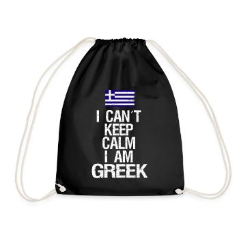 I can not Keep Calm I am Grieche - Turnbeutel - Schwarz - Vorne