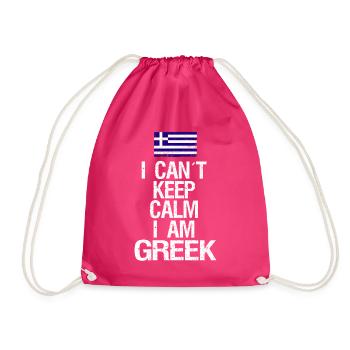 Je ne peux pas rester calme Je suis grec - Sac de sport léger - fuchsia - Devant