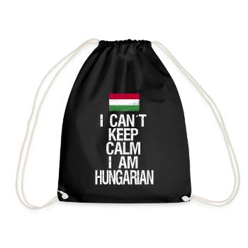 I can not Keep Calm I am Hungarian - Drawstring Bag - black - Front