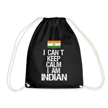 I can not Keep Calm I am Inder - Turnbeutel - Schwarz - Vorne