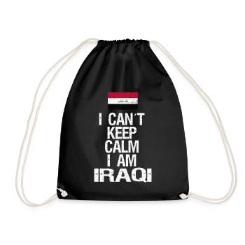 I can not Keep Calm I am Iraki - Drawstring Bag - black - Front