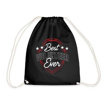 Best Volunteer Ever Profession Volunteer - Drawstring Bag - black - Front