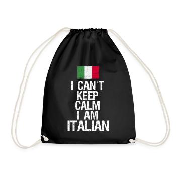 I can not Keep Calm I am Italian - Drawstring Bag - black - Front