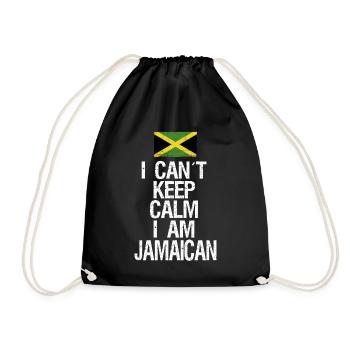 I can not Keep Calm I am Jamaikaner - Turnbeutel - Schwarz - Vorne