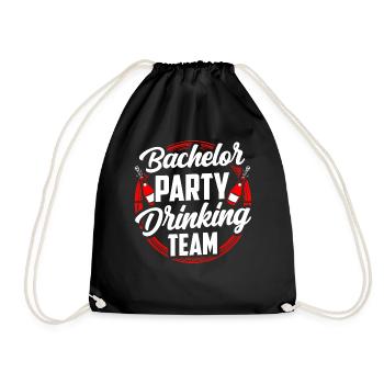 Junggesellenabschied Trinkteam Trinken Team Braut - Turnbeutel - Schwarz - Vorne