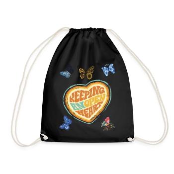 Heart For Butterflies Motivation Butterfly Dicton - Sac de sport léger - noir - Devant