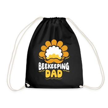 Beekeeping Papa Beekeepers Beekeepers Honey Bee - Drawstring Bag - black - Front