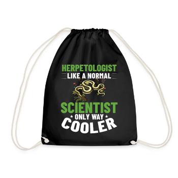 Herpetology Reptiles Herpetologist Lizards - Drawstring Bag - black - Front
