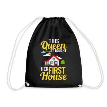 Home Home House Purchase Property - Drawstring Bag - black - Front