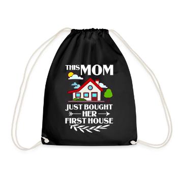 Home Home House Purchase Property - Drawstring Bag - black - Front