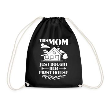 Home Home House Purchase Property - Drawstring Bag - black - Front