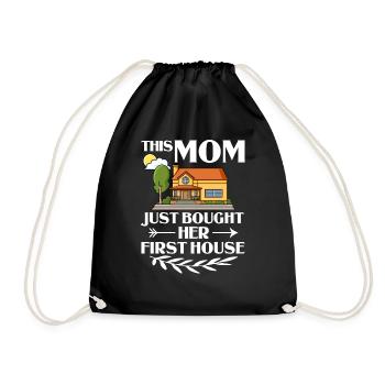Home Home House Purchase Property - Drawstring Bag - black - Front