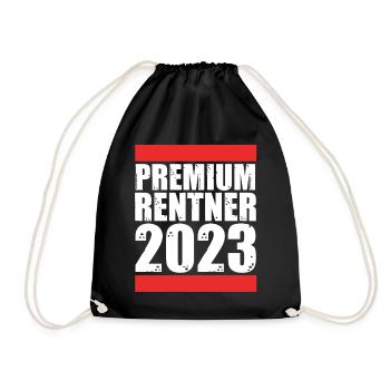 Pension 2023 Pensionär Ruhestand Rentner Rente - Turnbeutel - Schwarz - Vorne