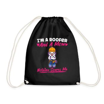 Je suis couvreur et maman rien ne me fait peur - Sac de sport léger - noir - Devant
