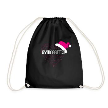 Gymnastique Gymnastique Gymnaste Chapeau de Noël Saint-Nicolas - Sac de sport léger - noir - Devant