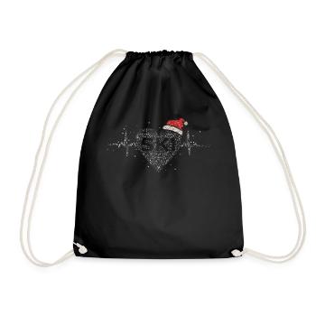 Skieurs Skieurs Sports d’hiver Noël Saint-Nicolas - Sac de sport léger - noir - Devant