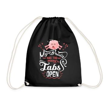 Dicton motivant, dicton drôle, concentration - Sac de sport léger - noir - Devant