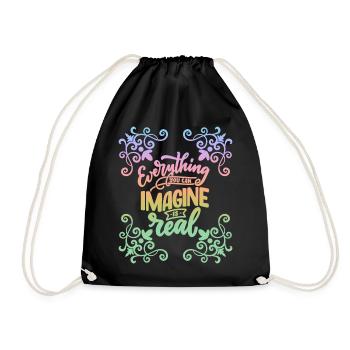 Dicton motivant, inspirant, arc-en-ciel - Sac de sport léger - noir - Devant