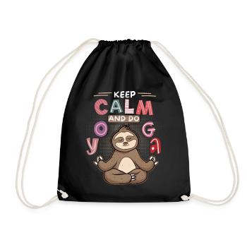Yoga, Yoga Paresseux, Yoga-Paresseux, Garde-calme, Dire - Sac de sport léger - noir - Devant