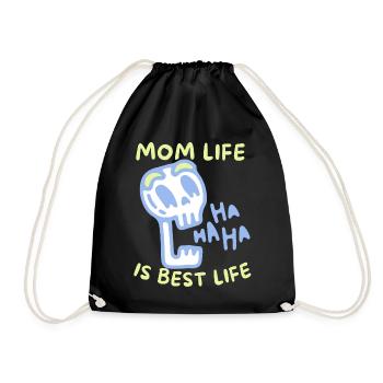 Mère-Maman sarcastique dicton crâne, fête des mères - Sac de sport léger - noir - Devant