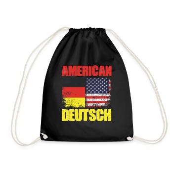 Patriotic American German drapeau américain pour - Sac de sport léger - noir - Devant