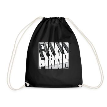 Piano - Drawstring Bag - black - Front
