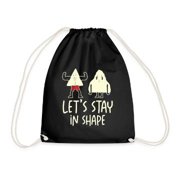 Gym Mignon Motivationnel Géométrique - Sac de sport léger - noir - Devant