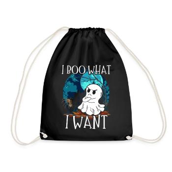 Je boo ce que je veux Grincheux fantôme effrayant Halloween - Sac de sport léger - noir - Devant