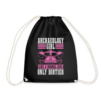 Fille d’archéologie comme une archéologue préhistorique - Sac de sport léger - noir - Devant