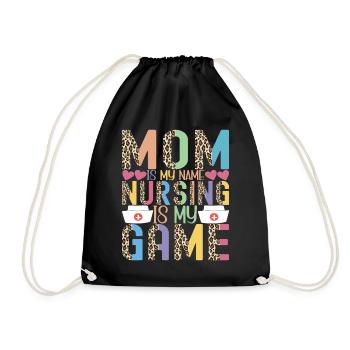 Infirmière soignante - Sac de sport léger - noir - Devant