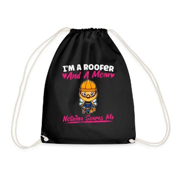 Je suis couvreur et maman rien ne me fait peur - Sac de sport léger - noir - Devant