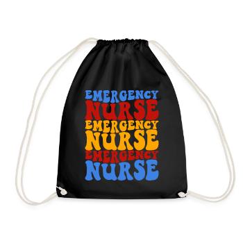 Nurse Caregiver - Drawstring Bag - black - Front