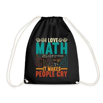 Mathe Mathelehrer - Turnbeutel - Schwarz - Vorne