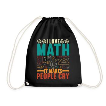 Mathe Mathelehrer - Turnbeutel - Schwarz - Vorne