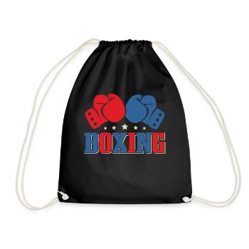 Boxen Martial Arts Boxing Box Club Boxer - Turnbeutel - Schwarz - Vorne