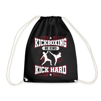 Kickboxer Martial Arts Kickboxing Kickboxen - Drawstring Bag - black - Front